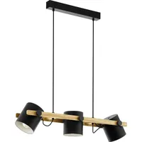 EGLO Pendelleuchte Hornwood schwarz-creme-braun 78 x 21 cm E27