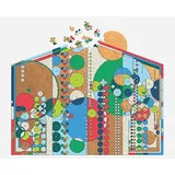 Galison Frank Lloyd Wright Midway Mural Shaped Foil Puzzle: 750 Pieces