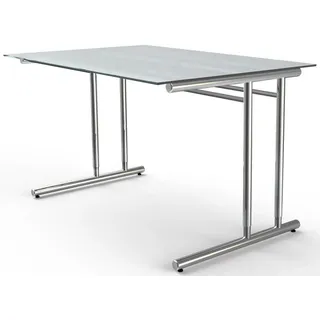 Kerkmann Schreibtisch Artline 120 cm Glas grau