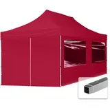 TOOLPORT Faltpavillon Economy 3 x 6 m rot inkl. Seitenteile 59151