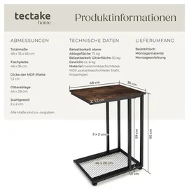 Tectake tectake® Beistelltisch
