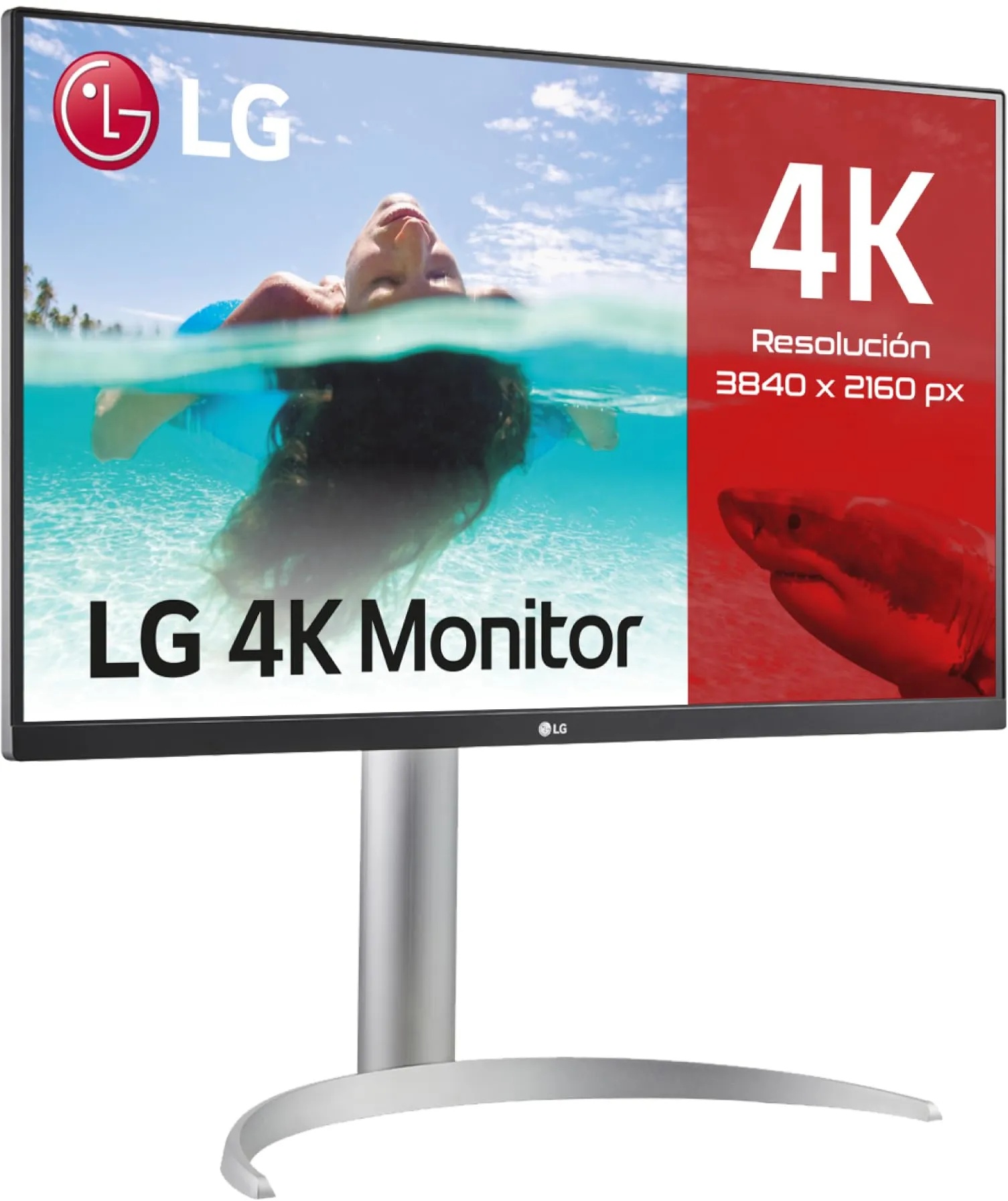 LG Electronics 27UP850-W 68,4 cm (27 Zoll) UHD 4K Monitor (IPS-Panel, AMD FreeSync, VESA DisplayHDR 400), schwarz weiß