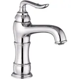 PaulGurkes Wasserhahn Nostalgie Einhandmischer Retro Mischbatterie Chrom