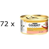 (€ 7,67/kg) Gourmet Gold Raffiniertes Ragout  Lachs in Soße Nassfutter 72x 85 g