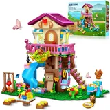 luxuskollektion Baumhaus-Bauspielzeug LED-Licht 618 Stück 3-stöckiges