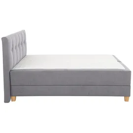Home Affaire Boxbett HOME AFFAIRE "Lonrai", grau, B:188cm L:207cm, Komplettbetten, in H2,H3 & H4 und XXL - Überlänge 220cm wählbar, inkl. Topper