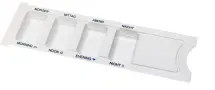EDLICH & HABEL Medikamentenbox 1 Tag, 4 Fächer SE0218-M-W , 1 Karton = 200 Stück, Farbe: weiß