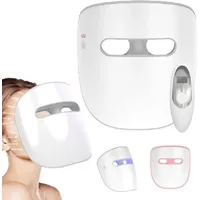 TensCare LED Maske Gesicht - Rotes, blaues und NIR-Licht für Anti-Aging, Faltenreduzierung und Aknebehandlung. Kabellos und tragbar.
