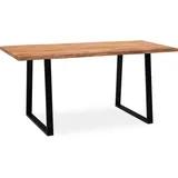 FineBuy Schreibtisch Akazie massiv / Braun