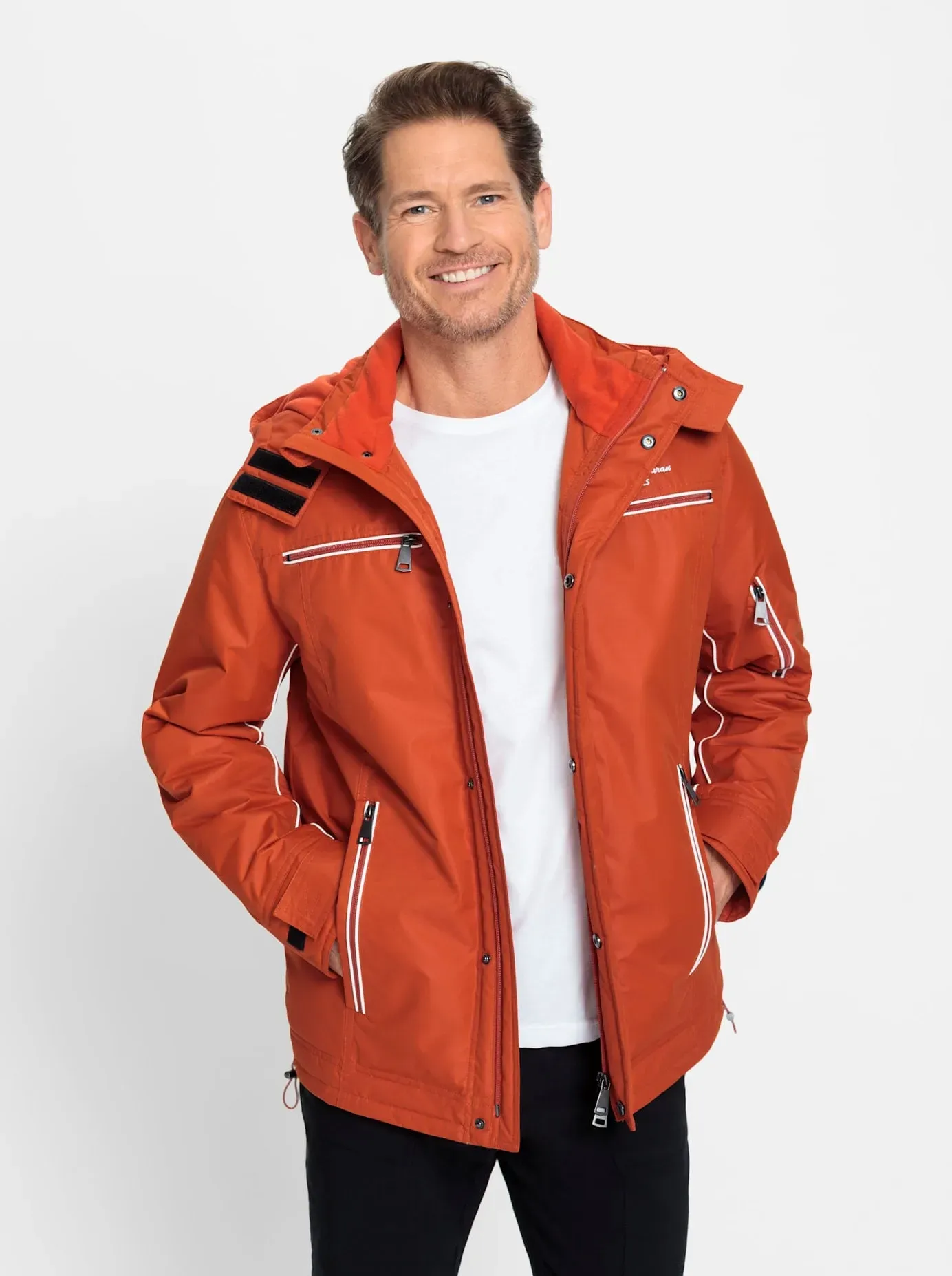 Funktionsjacke CATAMARAN, Herren, Gr. 62, rot (rostrot), 100% Polyester, Wattierung:100% Polyester, unifarben, Jacken Funktionsjacke