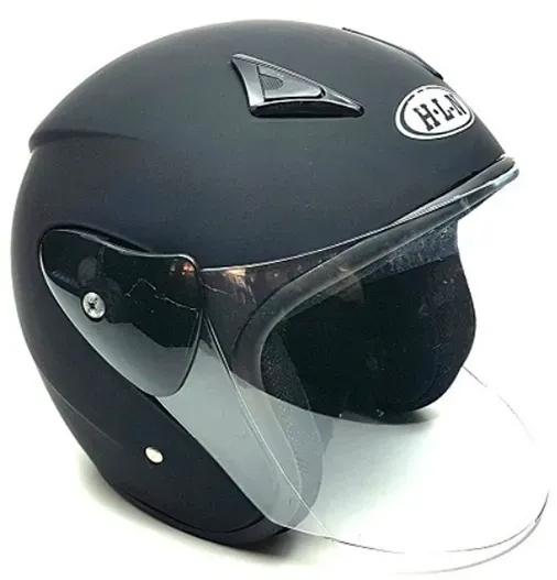 Motorradhelm in mattem Schwarz 5172