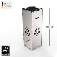 Feuerkorb 100cm Flamme Garten Feuertonne Feuersäule Feuerstelle personalisierbar