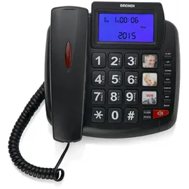 Brondi Bravo 90 LCD Telefon Schwarz kabelloses Home Phone Verbinden Wireless Phones2 - Schwarz