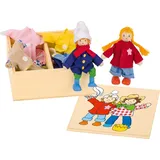 GoKi 51557 - Biegepuppen Birte & Ben, Klamottenkiste