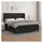 vidaXL Boxspringbett mit Matratze Schwarz 180x200 cm Kunstleder
