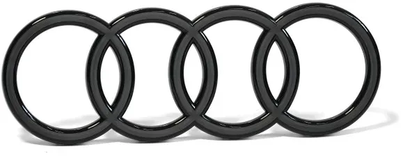 Original Audi Ringe vorn Kühlergrill Black Edition Emblem Logo