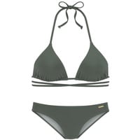 bruno banani Triangel-Bikini Damen oliv Gr.38 Cup A/B