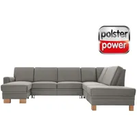 polsterpower Wohnlandschaft - Belle silver - mit Funktionspaket - links