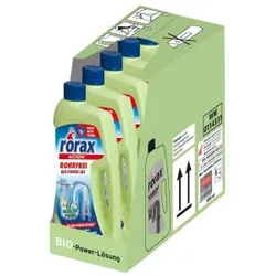rorax Rohrfrei Bio-Power-Gel, beseitigt umweltschonend Rohrverstopfungen, 1 Karton = 6 x 1000 ml - Flasche