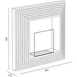 Tecno Air System - Elysium - Wand-Biokamin - Schwarz