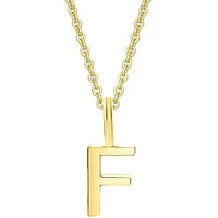 Kettenanhänger ONE ELEMENT "Buchstaben Anhänger aus 333 Gelbgold", gold, Schmuckanhänger, Damen, Buchstabe F, A, Gelbgold 333 Gold, Gelbgold 333, Gold, Kettenanhänger, das perfekte Geburtstagsgeschenk für Frau und Mann