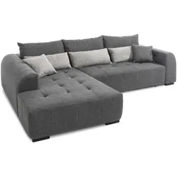 filippo Ecksofa Lenox Stoff Dunkelgrau / Grau