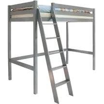 TICAA Hochbett Matthias 90 x 200 cm Kiefer hellgrau