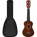 vidaXL Ukulele Set Sopran Ukulele, Braun