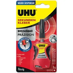 UHU Sekundenkleber blitzschnell PRÄZISION, 3 g
