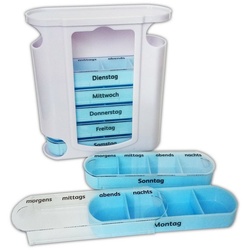 Reinex Pillendose 7 Tage PILLENBOX Pillendose Tablettenbox Medikamentenbox Pillen Box Dose DE 19 blau