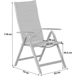 Merxx Florenz Klappsessel 63 x 73 x 118 cm graphit/grau
