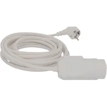 Unitec Verlängerungskabel Innen 5 Meter H05VV-F3G1,5, weiß, mit Schalter