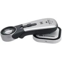 Schweizer Handleuchtlupe Tech-Line Induktion Vergr.8x LED Linsen-Ø 30mm SCHWEIZER