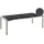 Beliani Gartentisch Schwarz, Silber, Stein, Quadratisch, 100x74x220 cm GROSSETO