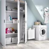 Dmora Mehrzweckgarderobe Sillano 116 x 190 x 35 cm Weiß