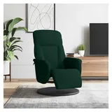 vidaXL Relaxsessel mit Fußteil Samt 56,3 x 105,5 x 87,1 cm Dunkelgrün