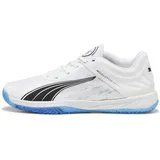 Puma Unisex Accelerate Turbo Indoor Court Shoe, White-Bluemazing, 40 EU