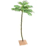 vidaXL Künstliche Palme mit 96 LEDs Warmweiß 180 cm