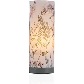 Pauleen Tischleuchte Flowery Romance E14 110mm max. 20W Beige#Grau Beton#Leinen 48004