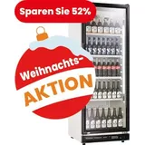 orange Getränkekühlschrank 360L, weiß/schwarz, LED-Beleuchtung - Weiß/Schwarz