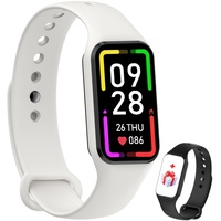IOWODO Smartwatch Damen Herren Oximeter Herzfrequenz Schlaf Schrittzähler Smartwatch mit Benachrichtigung, SpO2, Wasserdicht IP68 für Android IOS (Grau)