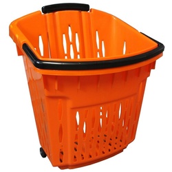 GERSO Einkaufskorb Einkaufskorb mit Rollen ca.40L orange