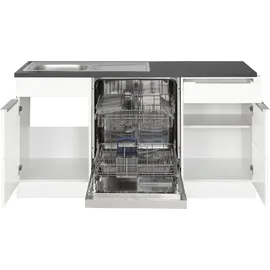 kochstation Winkelküche L-Form 220 cm weiß