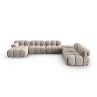 Micadoni Ecksofa Bellis, modular Panorama 7-Sitzer beige