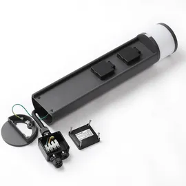 LUCANDE LED Außenleuchte Corban aus Aluminium