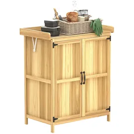 Outsunny Gartenschrank 0,74 x 0,43 m Beige