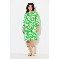 Angel Of Style by Happy Size Kleid Shirtkleid Alloverdruck Mint/Weiß 48