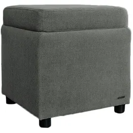 KAWOLA Hocker mit Stauraum IDA Stoff anthrazit