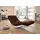 W.Schillig Relaxliege daily dreams Leder 75 x 85 x 169 cm Braun mit Kissen