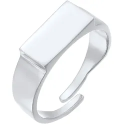 Elli Ring Siegelring Verstellbar offen 925 Silber silberfarben Damen 